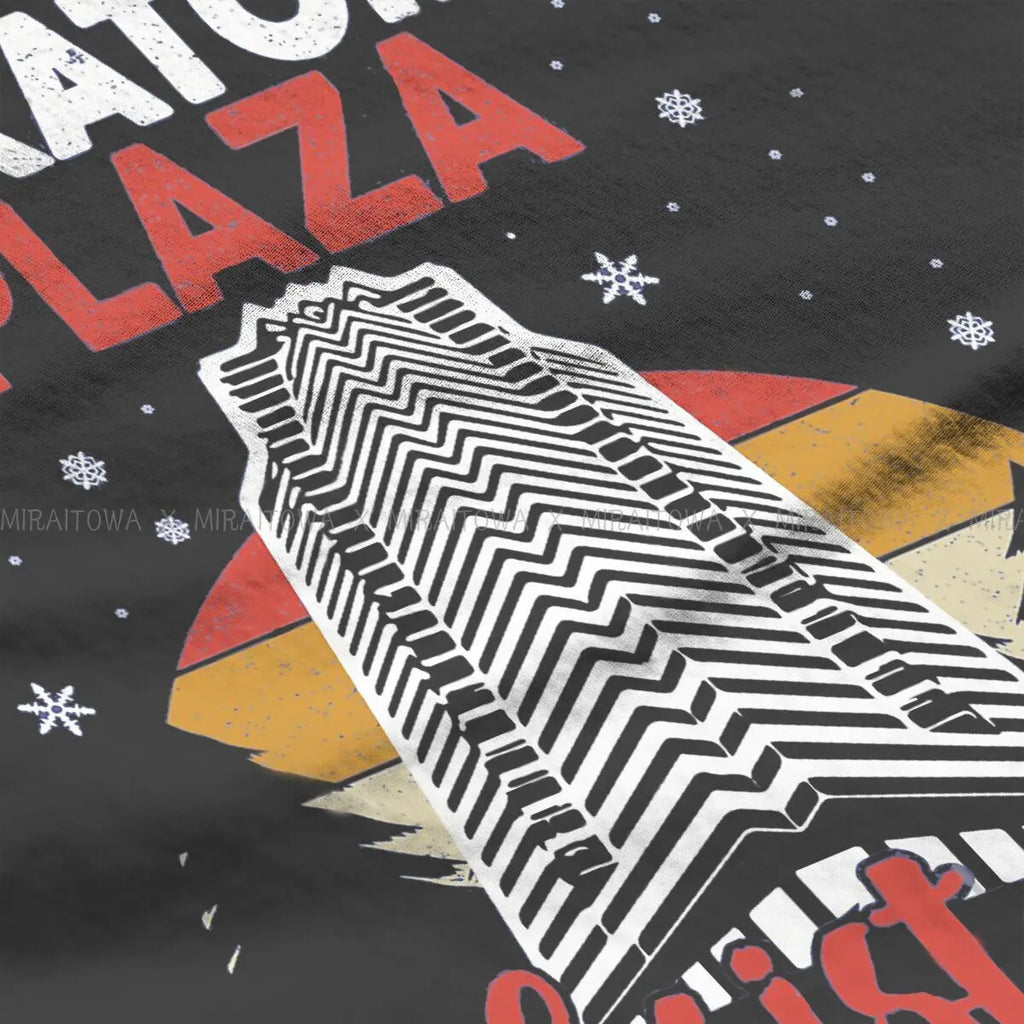 تي شيرت رجالي بتصميم فيلم Die Hard Christmas Party 1988 من Bruce Willis بتصميم إبداعي، تي شيرت أساسي من NAKATOMI PLAZA، هدايا أعياد الميلاد، ملابس الشارع