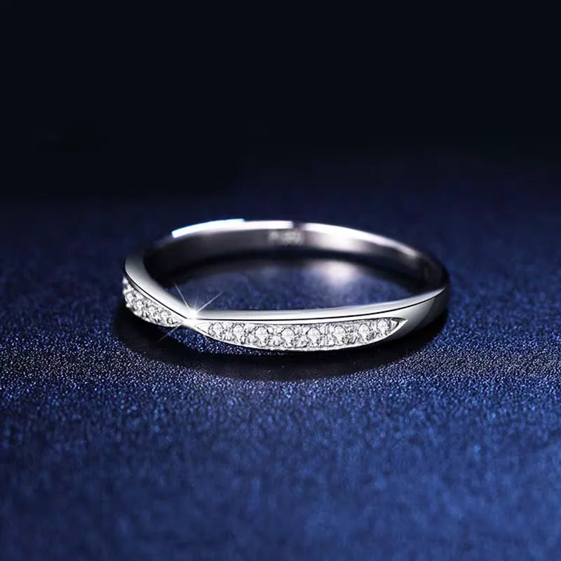 100% Real S925 Silver Ring For Men and Women Luxury Brilliant D Color Moissanite Pass Diamond Tester Pen Unisex Rings