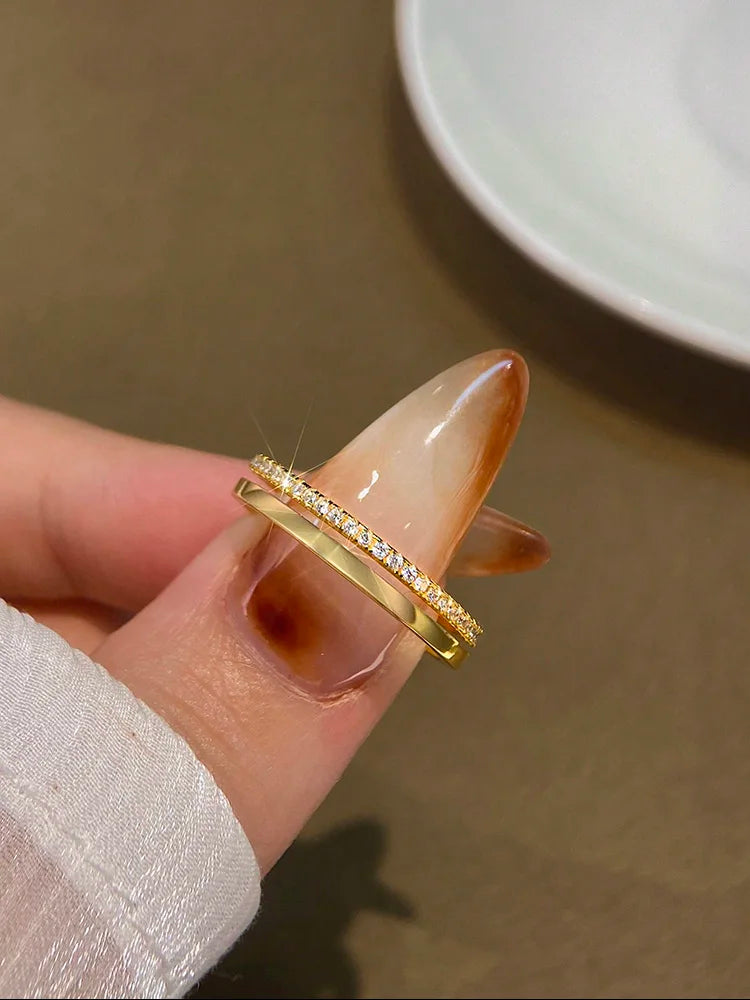 925 Sterling Silver Gorgeous Sparkling Classic Zircon Ring For Women Engagement Wedding Luxury Fashion High Quality Fine Jewelry