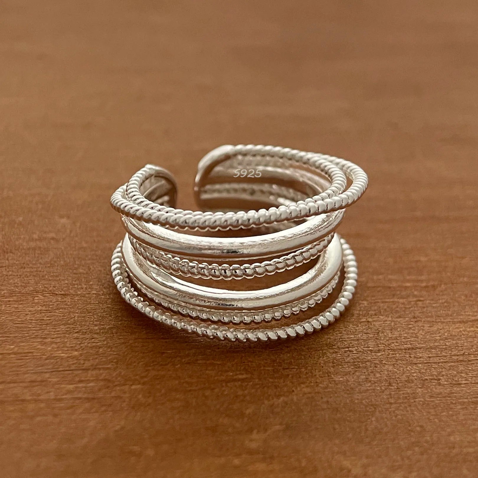 خواتم من الفضة الإسترليني عيار 925 للنساء والأزواج، بتصميم بسيط مصنوع يدويًا، لون أزرق، هدية مثالية للحفلات، تمنع الحساسية.