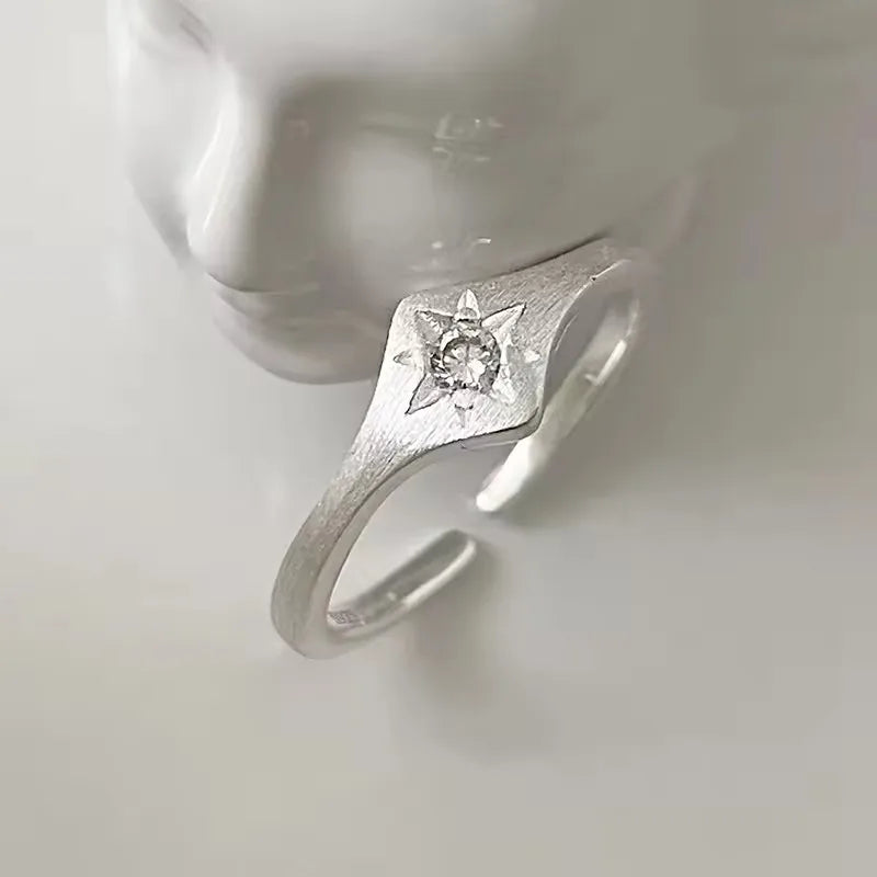 خاتم سام باندا من الفضة الإسترليني عيار 925 بتصميم هندسي مرصع بالكريستال للنساء، بيضاوي الشكل، بتصميم بانك مميز على شكل قطرة ماء، هدية مجوهرات، خدمة توصيل مباشرة