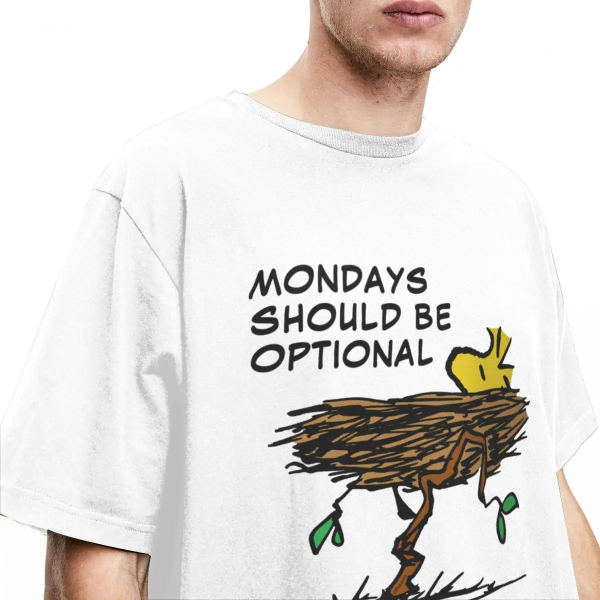 قميص قيلولة Peanuts Woodstock إكسسوارات للرجال والنساء قطن Humor Tee Shirt بأكمام قصيرة ملابس لجميع المواسم