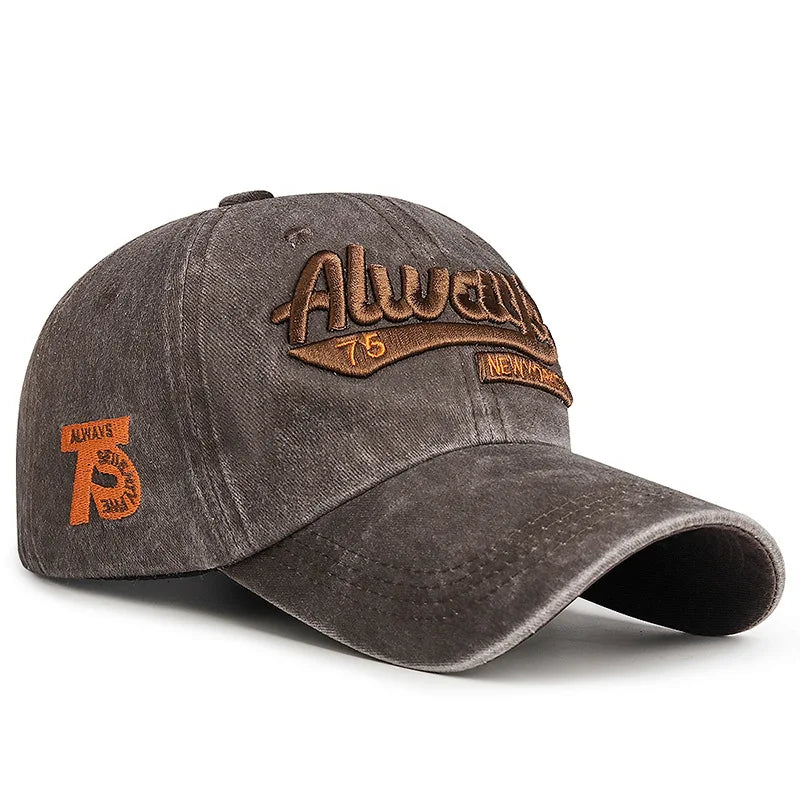 قبعة بيسبول جديدة ثلاثية الأبعاد مطرزة من القطن الناعم المغسول والممزق للرجال، قبعة بيسبول باهتة اللون، عصرية للأنشطة الخارجية