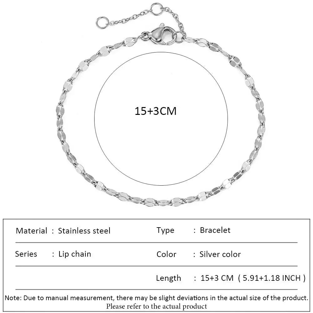 أساور سلسلة الثعبان الكلاسيكية من SUNIBI للنساء، تصميم عصري وأنيق، مصنوعة من الفولاذ المقاوم للصدأ، سوار سلسلة كوبية، هدية مثالية للمرأة العصرية، مجوهرات