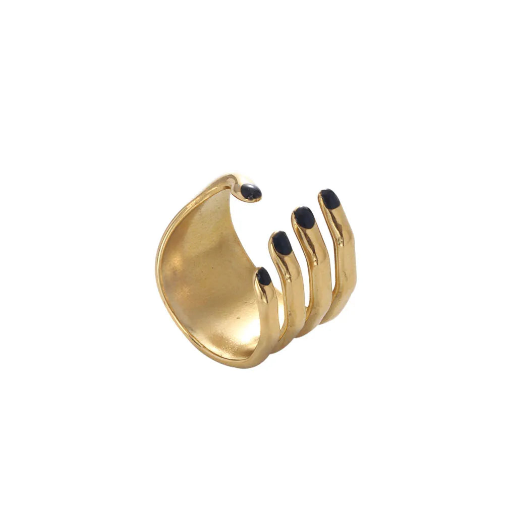 خاتم نسائي من الفولاذ المقاوم للصدأ من كرينج كوكو، قابل للتعديل، بتصميم شجرة الحياة، مرصع بأحجار الراين، خاتم أنيق للمواعدة للنساء