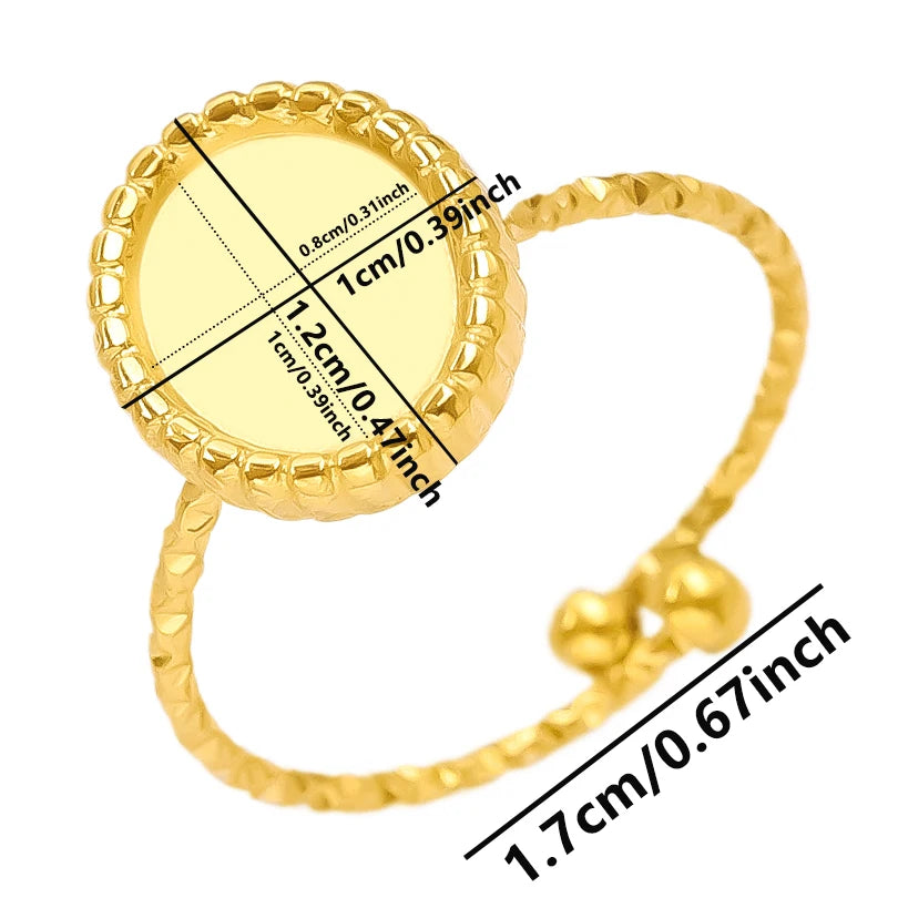 5 قطع/مجموعة خواتم من الفولاذ المقاوم للصدأ، لون ذهبي، قابلة للتعديل، مفتوحة، بتصميم عصري، مجوهرات نسائية أنيقة، لا يتغير لونها