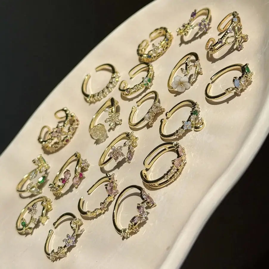 خواتم زهور مرصعة بالزركون المكعب بألوان زاهية ومتألقة للنساء، خاتم فاخر مزين بفيونكة من الزركون الوردي، مجوهرات زفاف للزوجة والصديقة