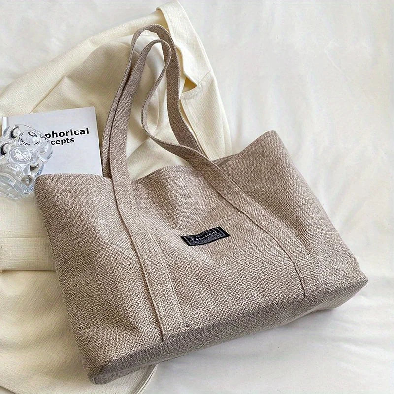 Minimalism Women's Shoulder Bags Large Capacity Casual Tote Bag Multiple Pockets Daily Commuting Handbag Shopping