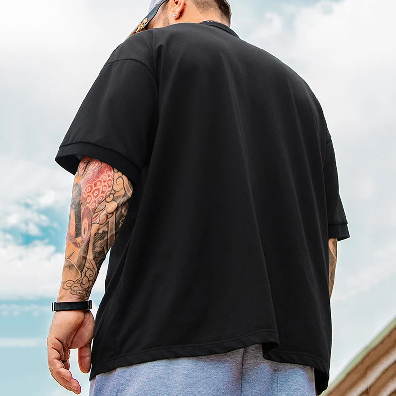 Polo Shirts Men Plus Size 1XL-7XL 110-175kg Short Sleeve T Shirt Loose Polos Oversized Tops Big Size Men Clothing 티셔츠 남성 T シャツ