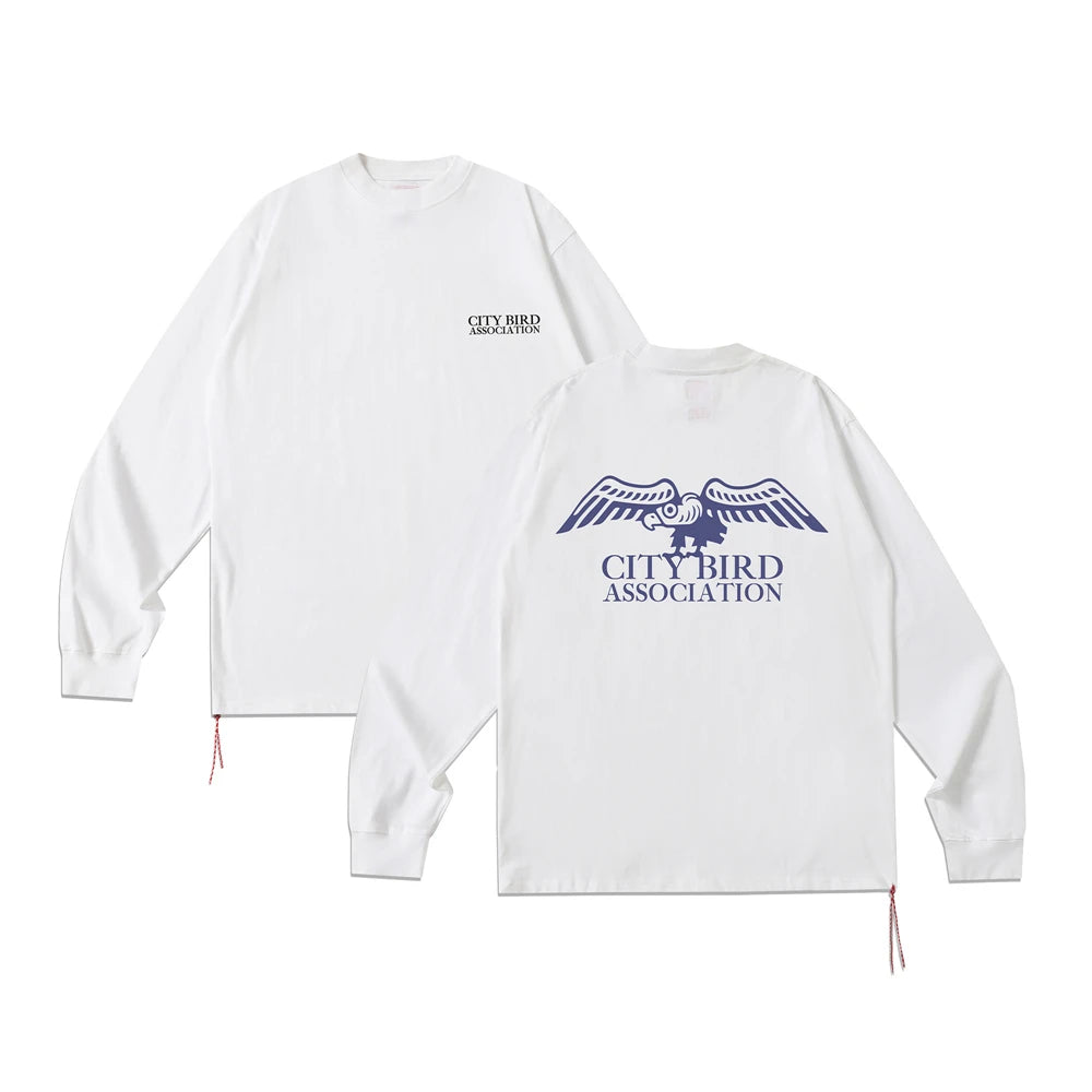 تي شيرت رجالي KUCLUT 300GSM 1:1 مطبوع عليه رسومات كرتونية عالية الجودة فضفاض بأكمام طويلة ومقاس كبير مصنوع من القطن بنسبة 100%