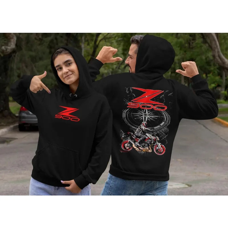 هودي مستوحى من كاواساكي Z900 - سويت شيرت دراجات نارية مريح وغير رسمي للرجال، مناسب للارتداء في الشارع