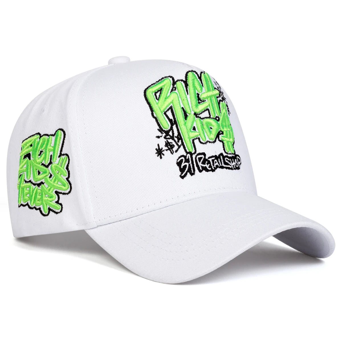 قبعات بيسبول للجنسين من RICH KIOS مطرزة بأحرف قابلة للتعديل للاستخدام في الهواء الطلق في الربيع والخريف وقبعة واقية من الشمس