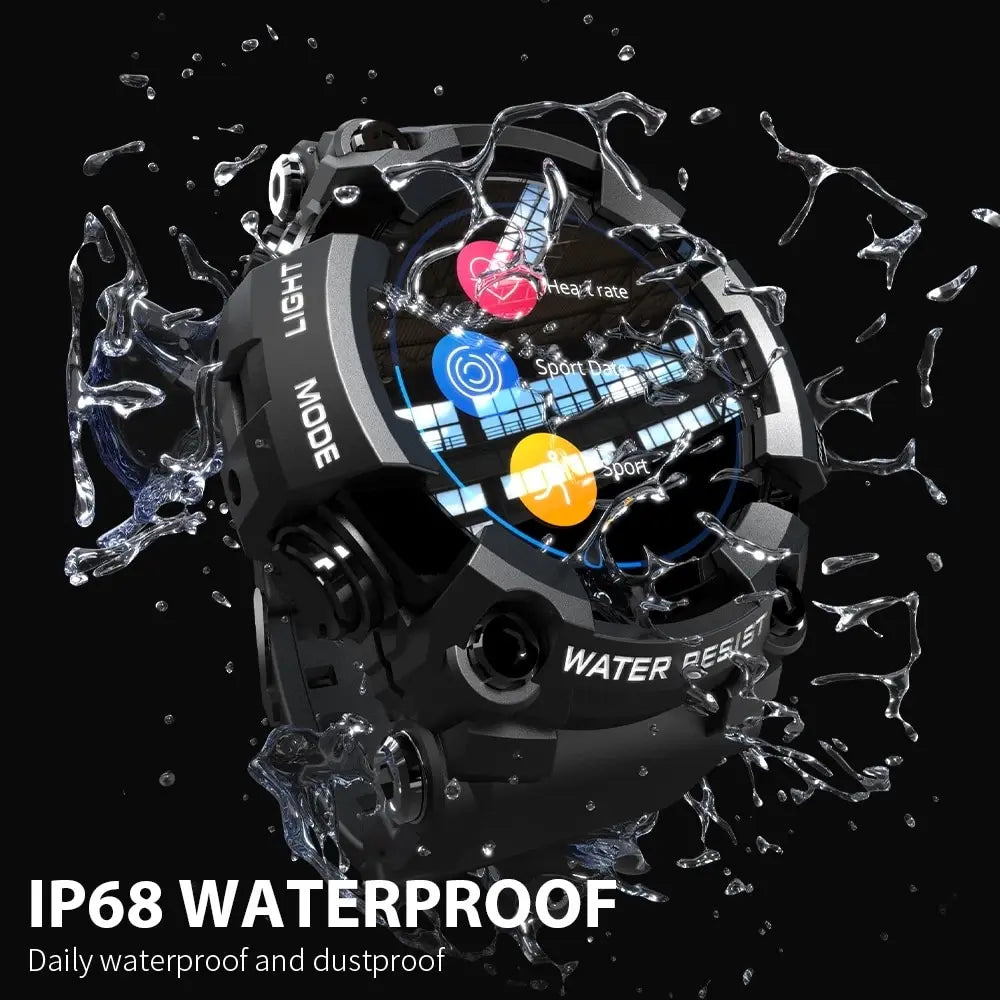 عروض اليوم ساعة ذكية لتتبع اللياقة البدنية للرجال ومراقب معدل ضربات القلب وضغط الدم وساعة ذكية مناسبة للماء لنظامي التشغيل Android و IOS