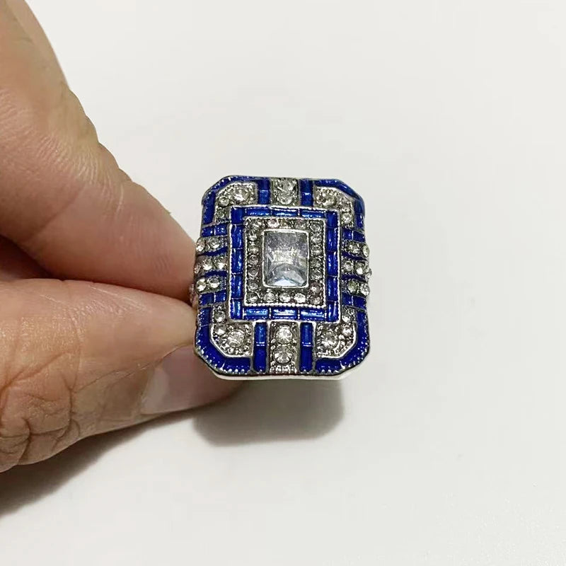 خواتم مربعة من الفضة عيار 925 بتصميم كلاسيكي مرصعة بحجر زركون أزرق وأبيض كبير من الدرجة AAA+، مناسبة للنساء، مجوهرات زفاف وخطوبة أنيقة، عرض خاص.