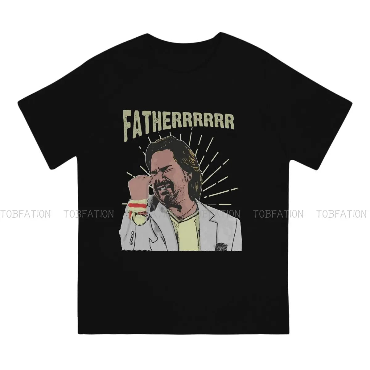 تي شيرت دوغلاس رينهولم الأب من The It Crowd للرجال، تي شيرت فضفاض من القطن للرجال