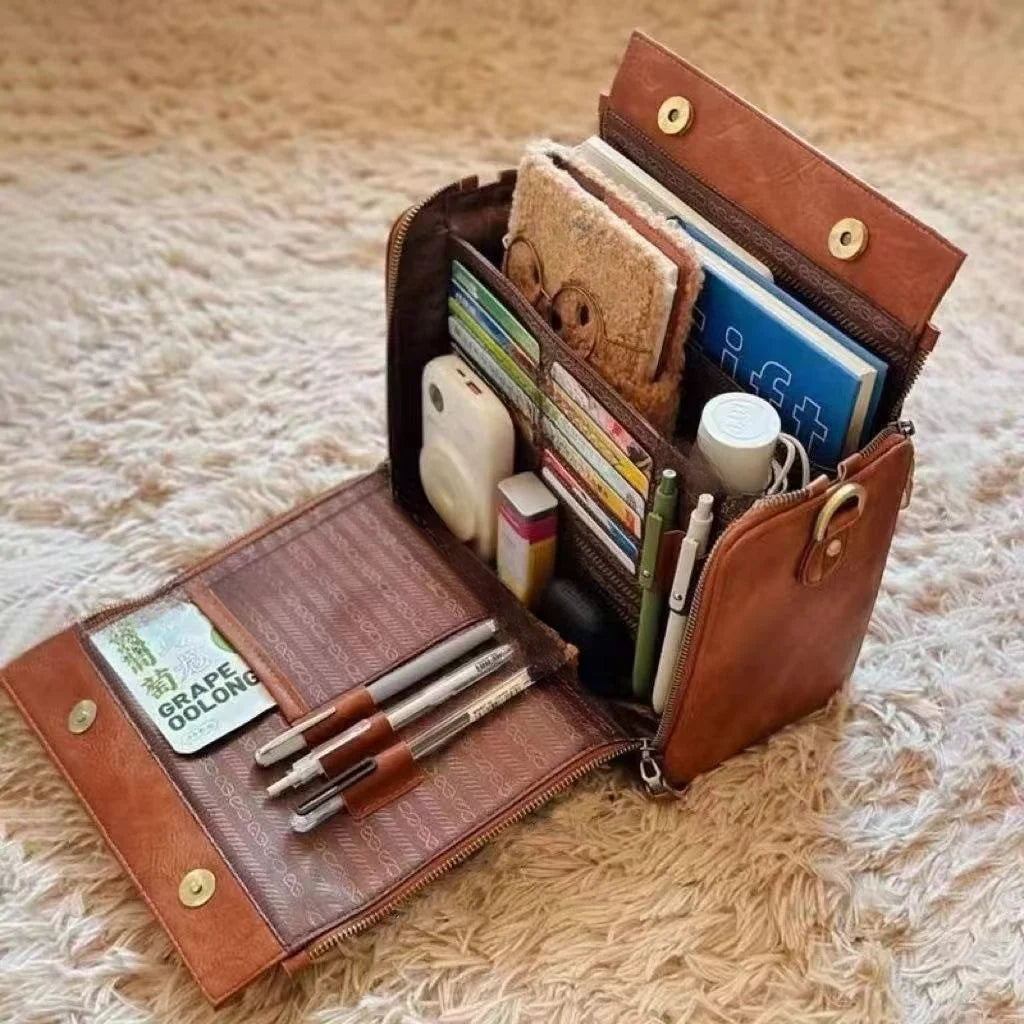 حقيبة نسائية بتصميم حقيبة كروس بودي، حقيبة يد راقية، حقيبة كبيرة السعة، حقيبة متعددة الاستخدامات، حقيبة سفر عصرية لفصل الخريف والشتاء