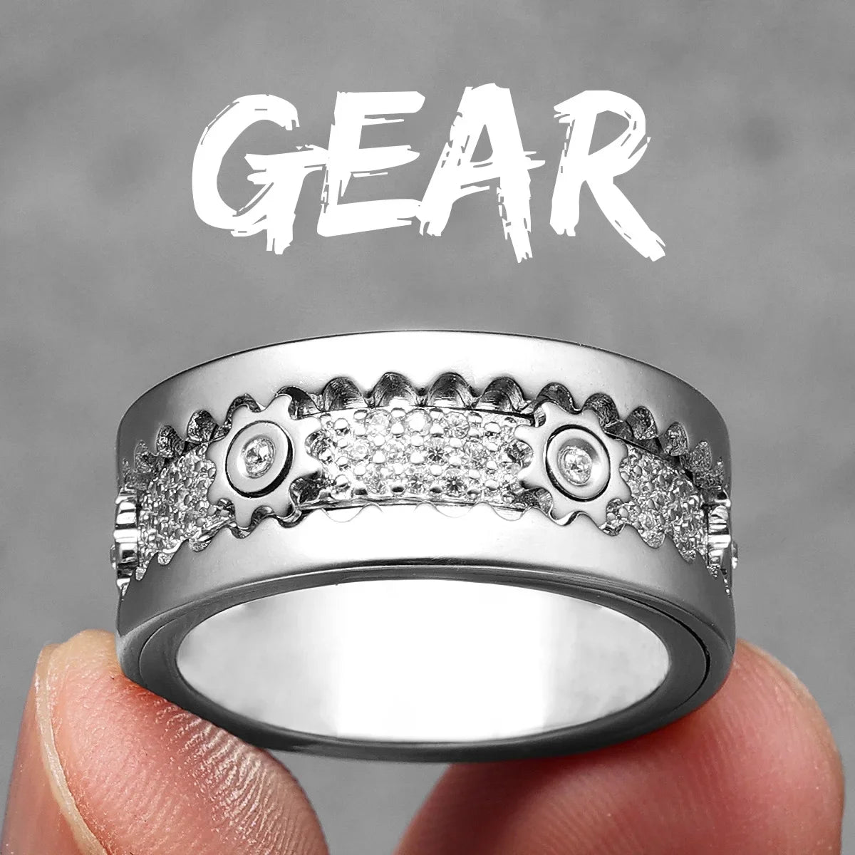 لعبة فيدجيت سبينر، تروس مرصعة بالأحجار الكريمة، خواتم رجالية، ستانلس ستيل، مجوهرات نسائية، بانك، جديد في عالم موسيقى الروك والهيب هوب، إكسسوارات أزياء، هدايا، بيع بالجملة