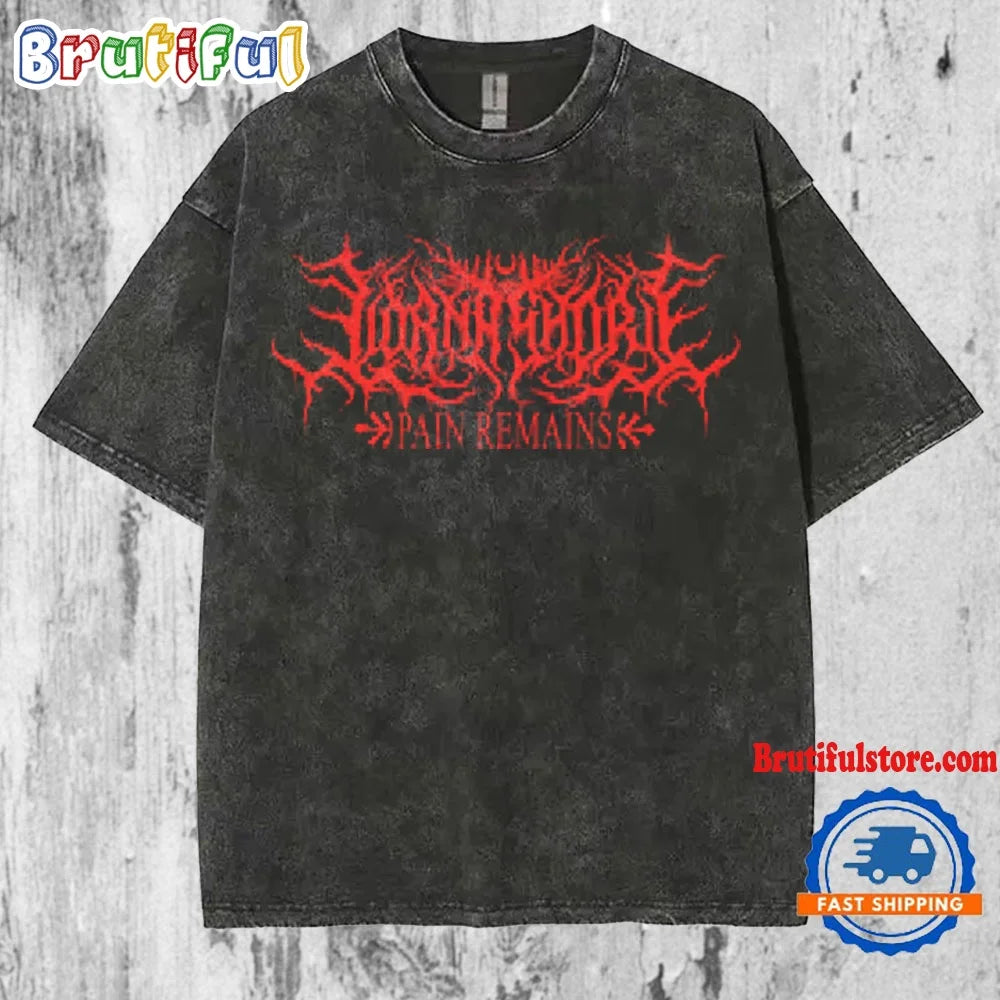 تي شيرت رجالي ونسائي مطبوع عليه رسومات فرقة لورنا شور سيمفونية ديثكور، جولة عالمية، ألبوم جديد، مقاس كبير، من ميركاه، مصنوع من القطن المغسول