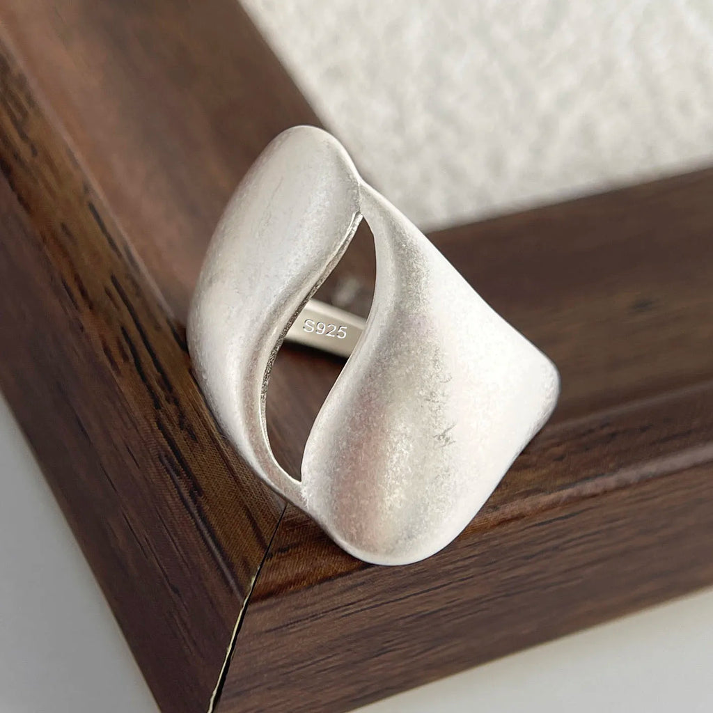 خواتم من الفضة الإسترليني عيار 925 للنساء والأزواج، بتصميم بسيط مصنوع يدويًا، مزينة بالزهور والأقواس والقلوب، هدية مجوهرات فاخرة، مضادة للحساسية.