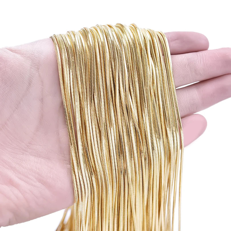 Wholesale 45/50/60/70cm Snake Chain Necklace Stainless Steel Necklaces For Women Men Accessories Vintage Jewelry Collares Hombre