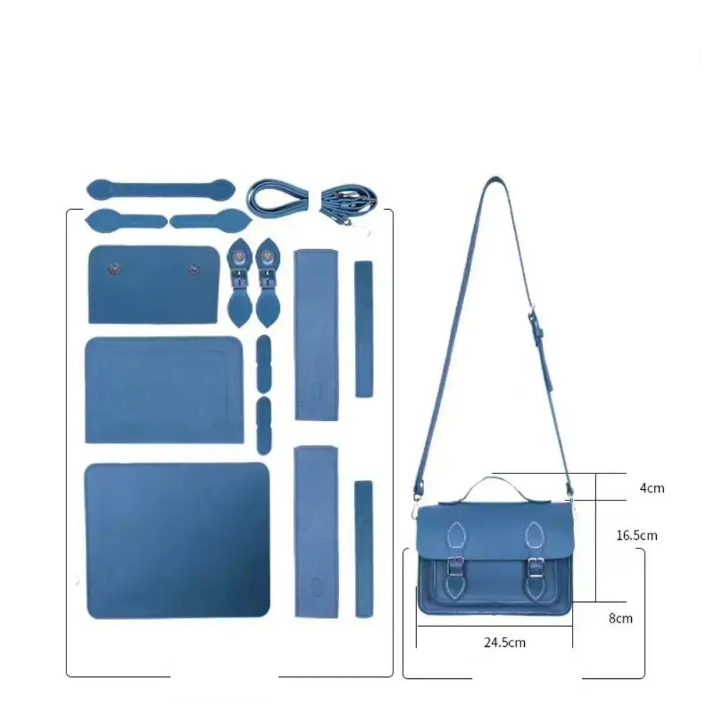 حقيبة جديدة من جلد البولي يوريثان مصنوعة يدويًا، 10 ألوان، حقيبة كامبريدج رسول يدوية الصنع، حقيبة نسائية مخيطة يدويًا
