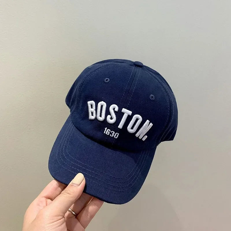 قبعة بيسبول مطرزة بحروف سادة للأطفال، قبعة شمس للربيع والصيف، قبعة واقية قابلة للتعديل، مناسبة للأنشطة الخارجية