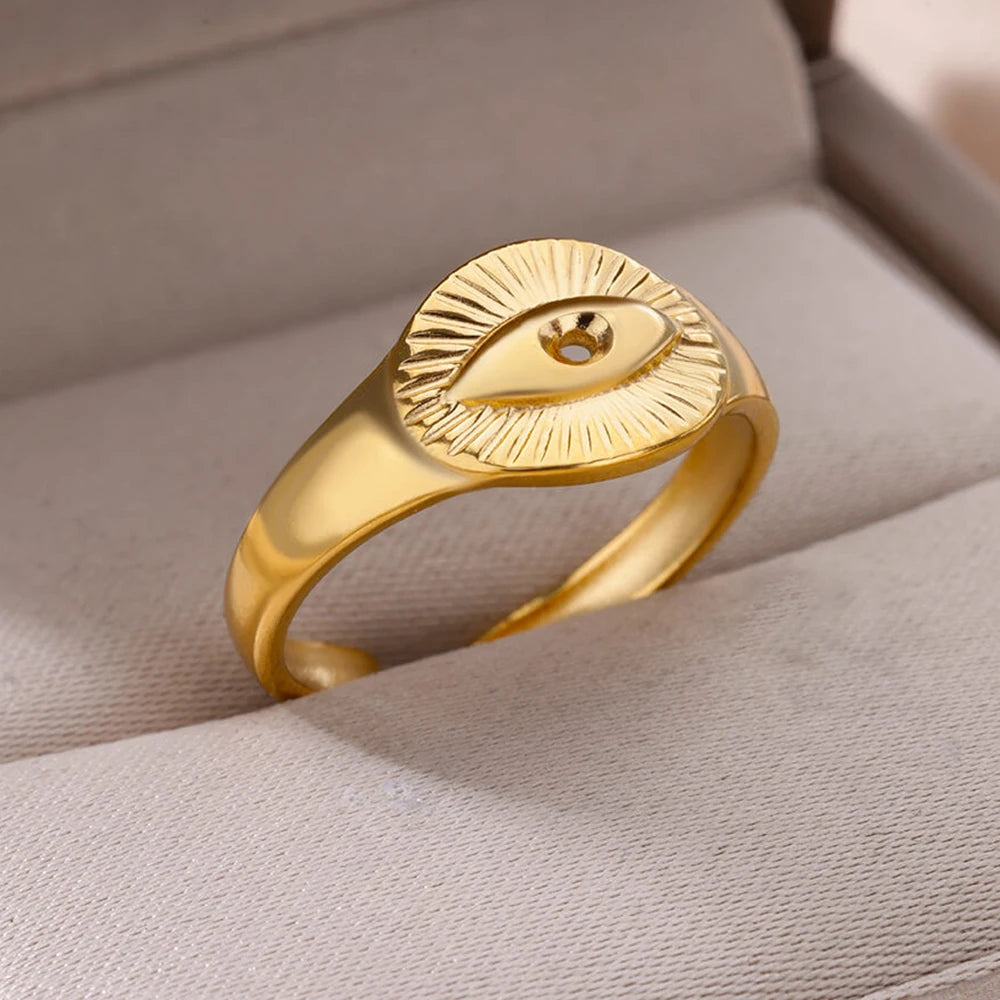 خواتم عملات معدنية عتيقة الطراز من اليونان القديمة للإلهة أريثوسا للنساء، مصنوعة من الفولاذ المقاوم للصدأ ومزينة باللؤلؤ المقلد والزركون على شكل هلال، مجوهرات عصرية