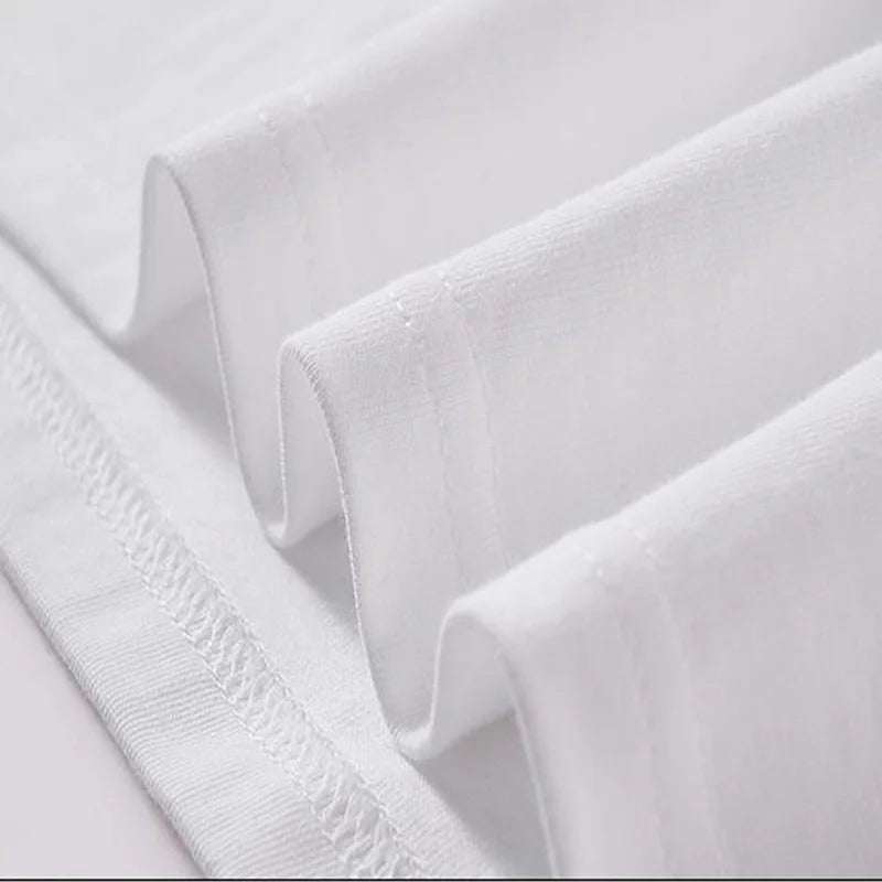 4 قطع 260 جرام ثقيل الوزن 100% قطن ماركة تي شيرت رجالي قصير الأكمام تي شيرت أبيض كاجوال قابل للتنفس برقبة مستديرة