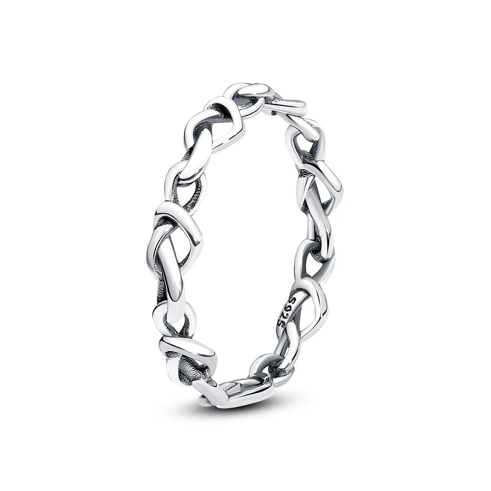 خواتم فضة إسترليني عيار 925 للنساء، بتصميم تاج أصلي، وقلب، وعظمة الترقوة، وخاتم خطوبة وزفاف من الذهب الوردي مرصع بالكريستال، مجوهرات فاخرة