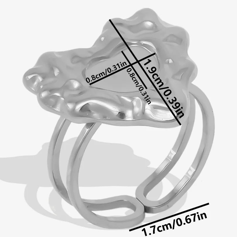 5 قطع/مجموعة خواتم من الفولاذ المقاوم للصدأ، لون ذهبي، قابلة للتعديل، مفتوحة، بتصميم عصري، مجوهرات نسائية أنيقة، لا يتغير لونها