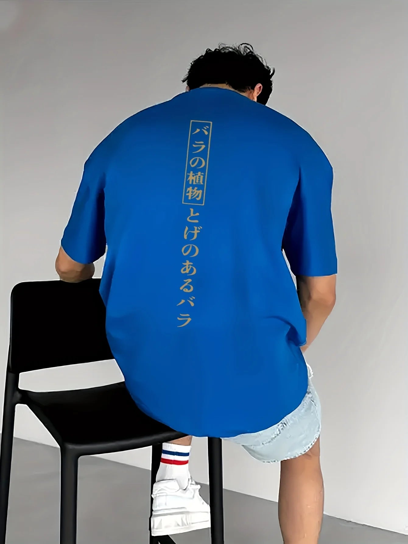 تيشيرت رجالي صيفي بنقشة يابانية، ماص للعرق، يسمح بمرور الهواء، مريح، بأكمام قصيرة، ملابس عصرية مناسبة للأنشطة الخارجية