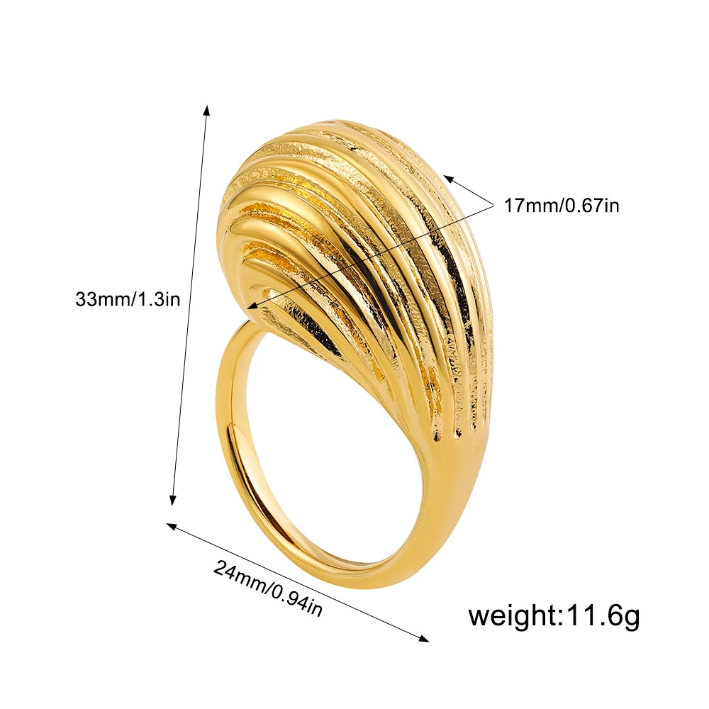 خواتم عتيقة من الفولاذ المقاوم للصدأ للنساء، بتصميم بانك، سميكة، غير منتظمة، ناعمة، قابلة للتعديل، مفتوحة، مجوهرات، هدايا زفاف