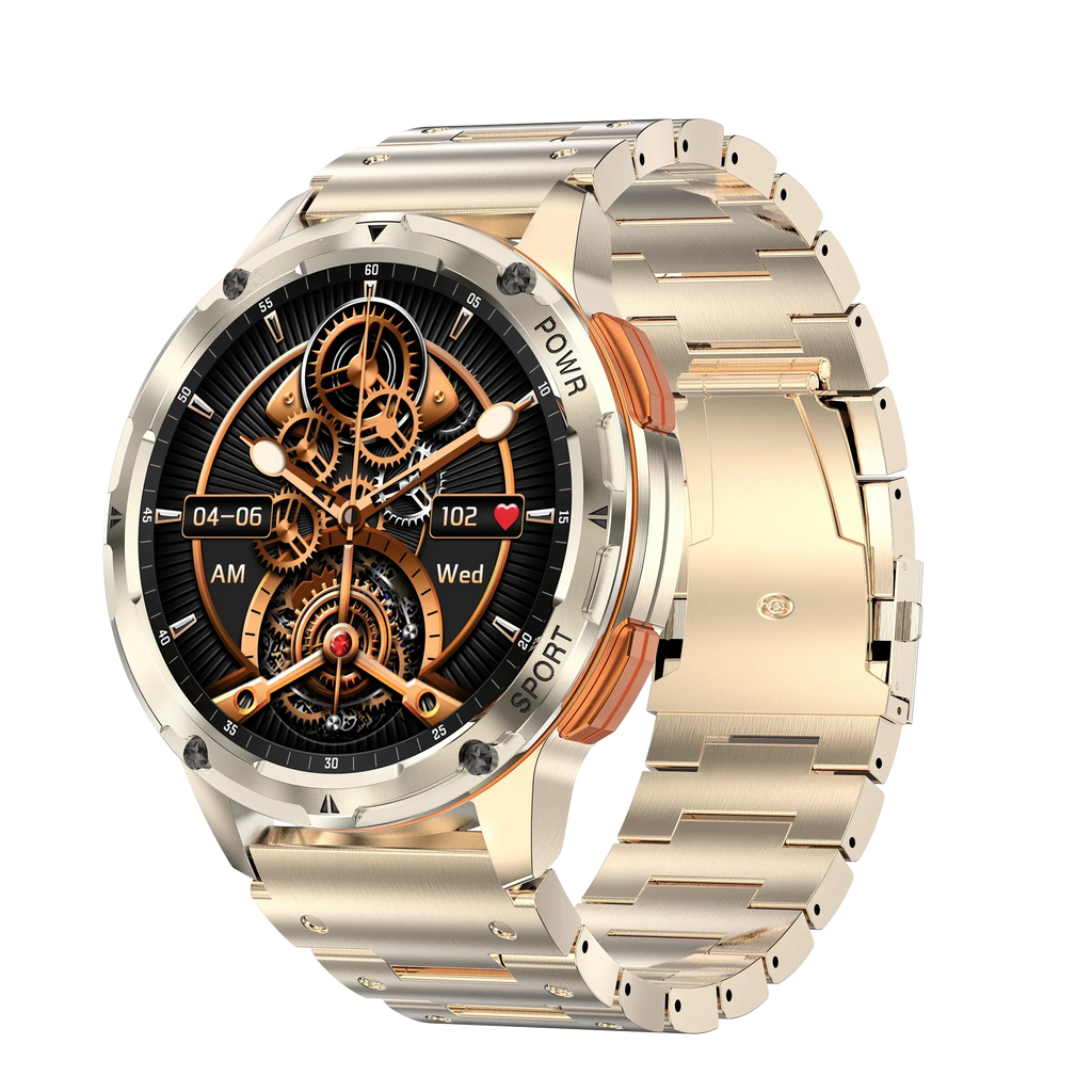 ساعة ذكية أنيقة AMOLED AK59 فاخرة BT call 400mah بطارية كبيرة حزام مطاطي معدني ساعات نسائية رياضية AK59 ساعة ذكية