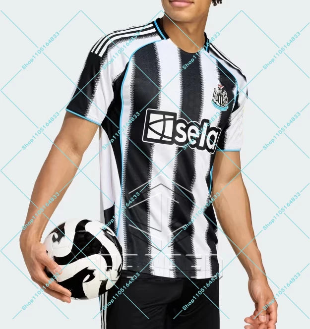 25-26 Black Football Jersey - Magpies Style Quick-Dry Training Top for Men