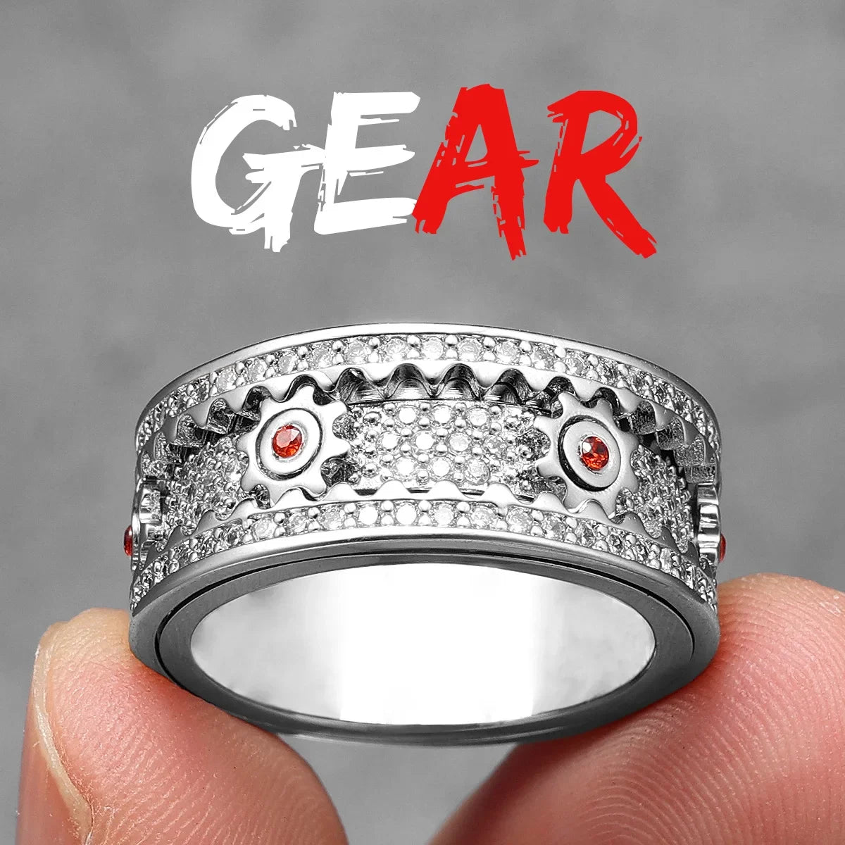 لعبة فيدجيت سبينر، تروس مرصعة بالأحجار الكريمة، خواتم رجالية، ستانلس ستيل، مجوهرات نسائية، بانك، جديد في عالم موسيقى الروك والهيب هوب، إكسسوارات أزياء، هدايا، بيع بالجملة