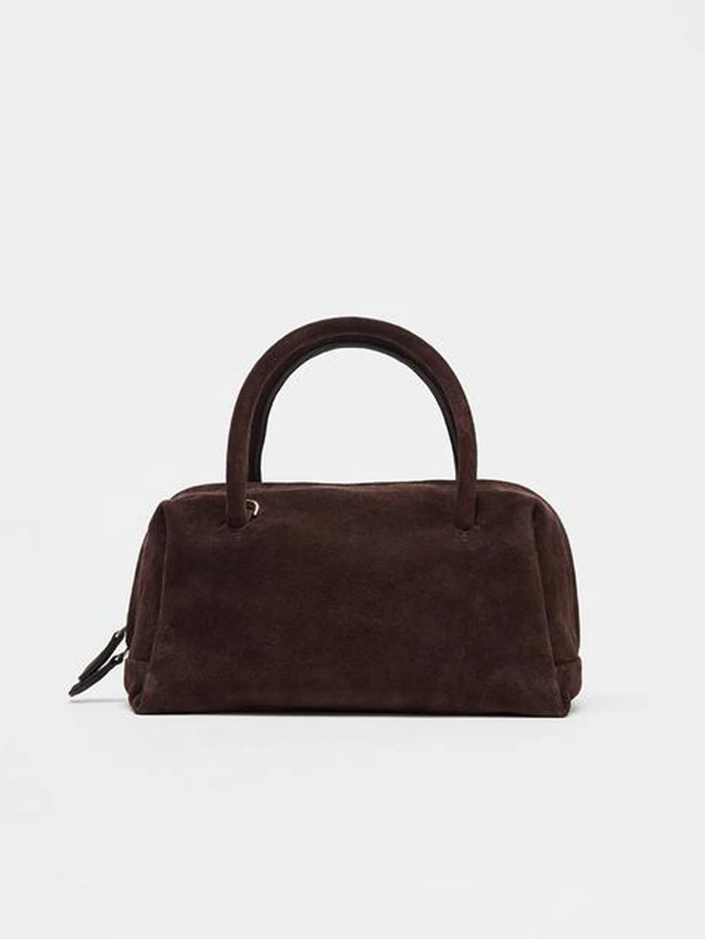 حقيبة نسائية بكتف واحد، حقيبة بولينج يدوية من جلد الغزال بسحاب، حقيبة نسائية من بوسطن الكورية