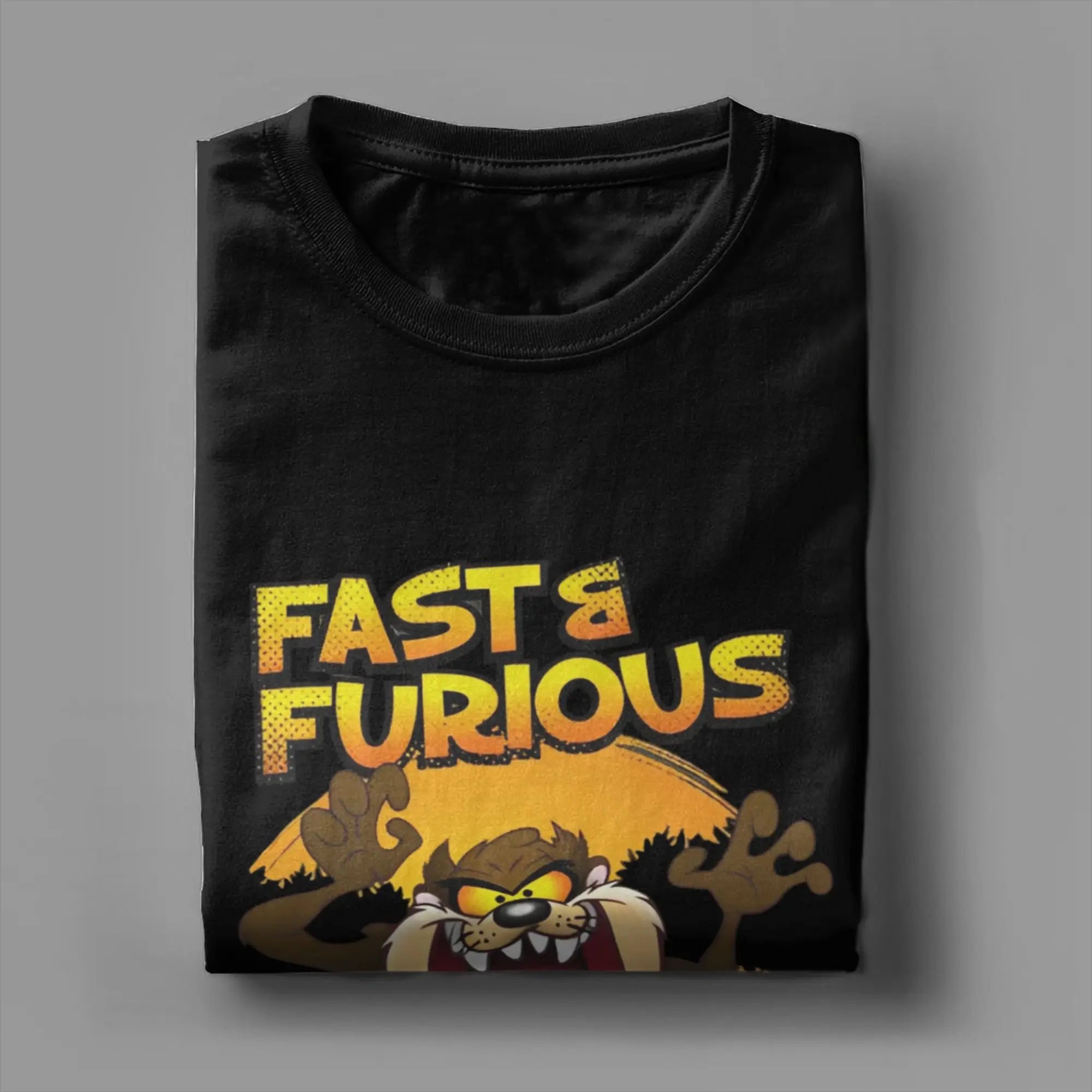 تي شيرت سبيس جام فاست فيوريوس للرجال والنساء من تاز، تي شيرت قطني نقي عتيق بياقة مستديرة وأكمام قصيرة، ملابس صيفية