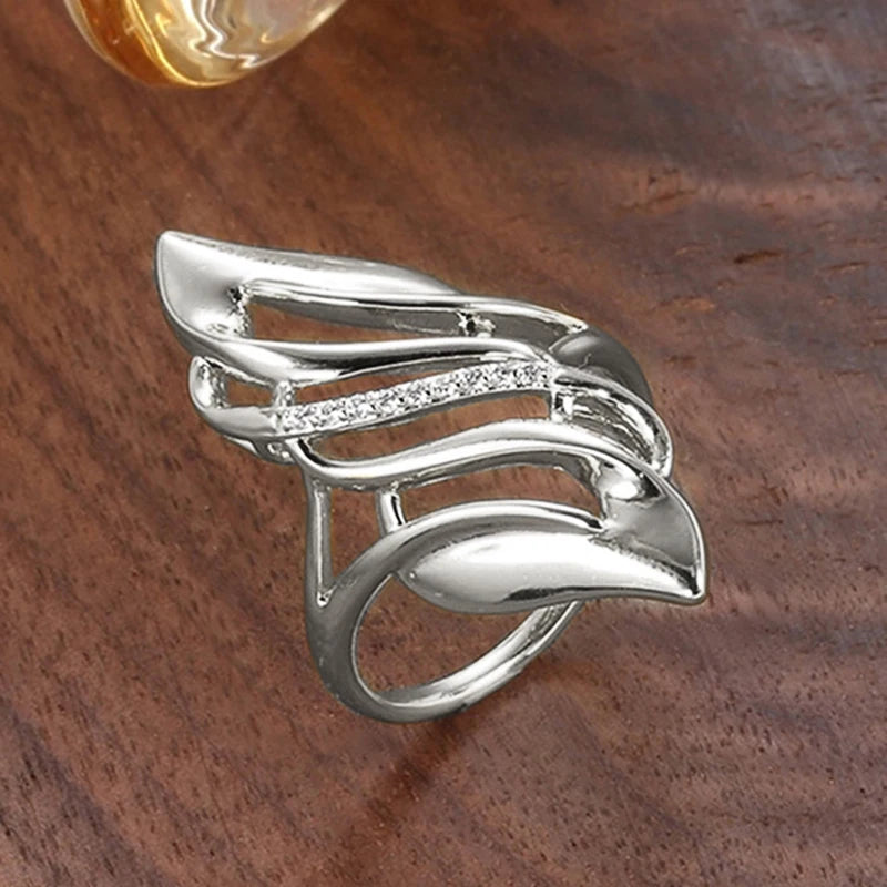 خواتم هويتان هايبربول الذهبية اللون بتصميم ماركيز للنساء، مرصعة بالكامل بأحجار الزركونيا المكعبة البراقة، إكسسوارات مجوهرات عصرية جديدة لحفلات الزفاف