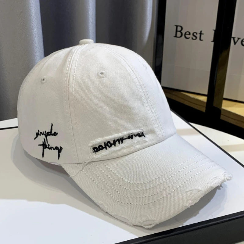 قبعة بيسبول واقية من الشمس مطرزة بفتحة على شكل مشاهير جديدة لعام 2025، قبعة نسائية صغيرة للوجه، مناسبة للربيع/ الخريف، النسخة الكورية، قبعة رجالية عصرية