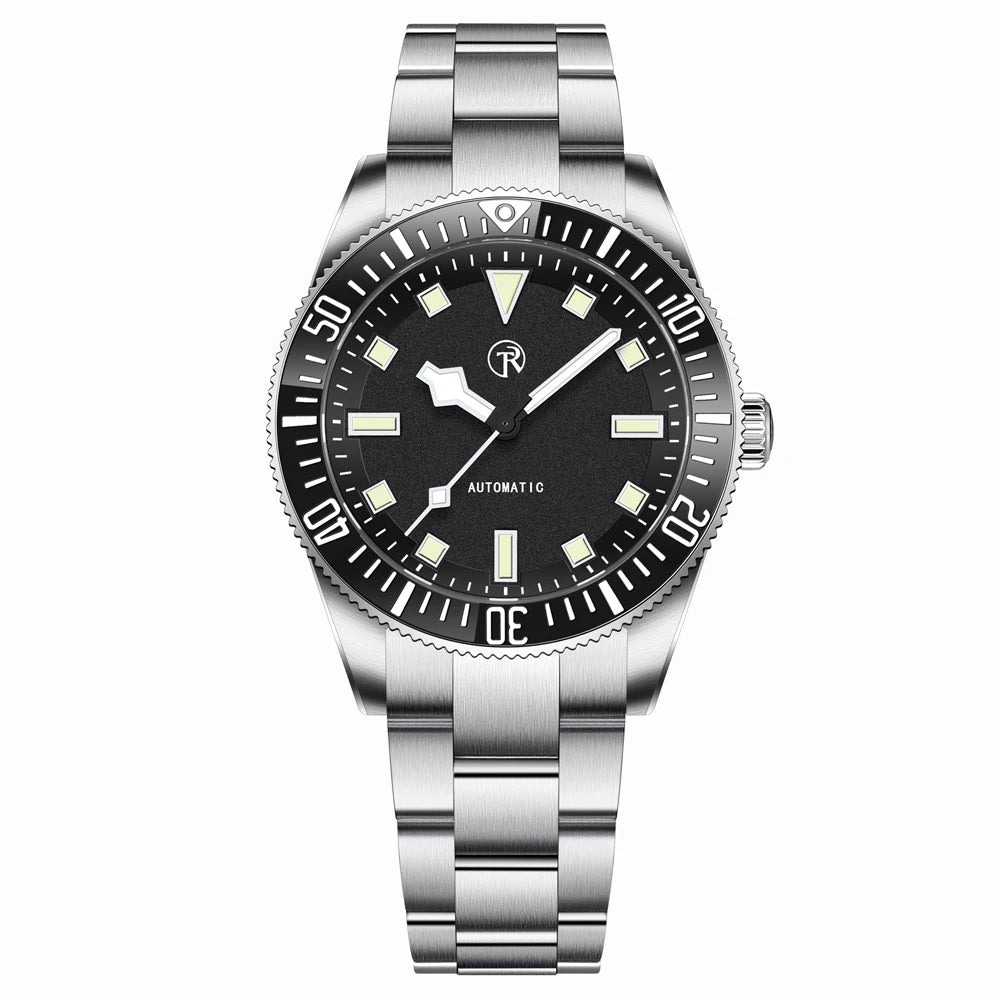 ساعة رولستمي الرجالية الجديدة لعام 2025 ساعة ميكانيكية أوتوماتيكية فاخرة للرجال NH35 ساعة رجالية من الفولاذ المقاوم للصدأ ومرآة من الياقوت المضيء