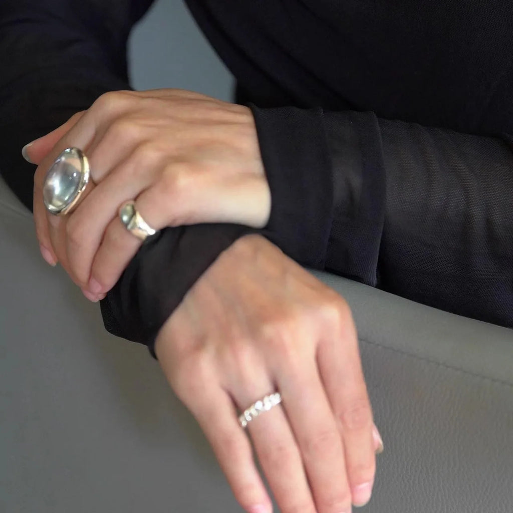 خاتم سام باندا من الفضة الإسترليني عيار 925 بتصميم هندسي مرصع بالكريستال للنساء، بيضاوي الشكل، بتصميم بانك مميز على شكل قطرة ماء، هدية مجوهرات، خدمة توصيل مباشرة