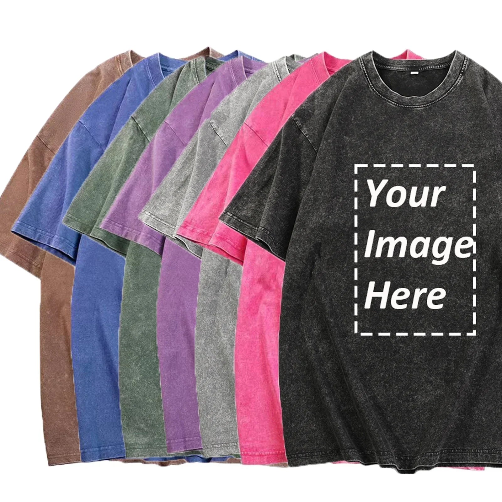 تي شيرت رجالي ونسائي ثقيل الوزن بطباعة كلاسيكية مخصصة مقاس كبير من القطن بوزن 230 جرامًا، مناسب للشارع والهيب هوب والبانك والهاراجوكو، مقاس أوروبي