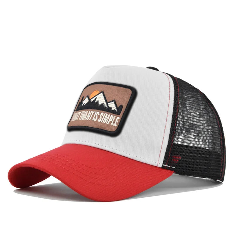 قبعة بيسبول مطرزة بشبكة قابلة للتهوية للنساء والرجال لعام 2025، قبعة واقية من الشمس للرياضات الخارجية وركوب الدراجات والسفر وقبعة شمس للأب