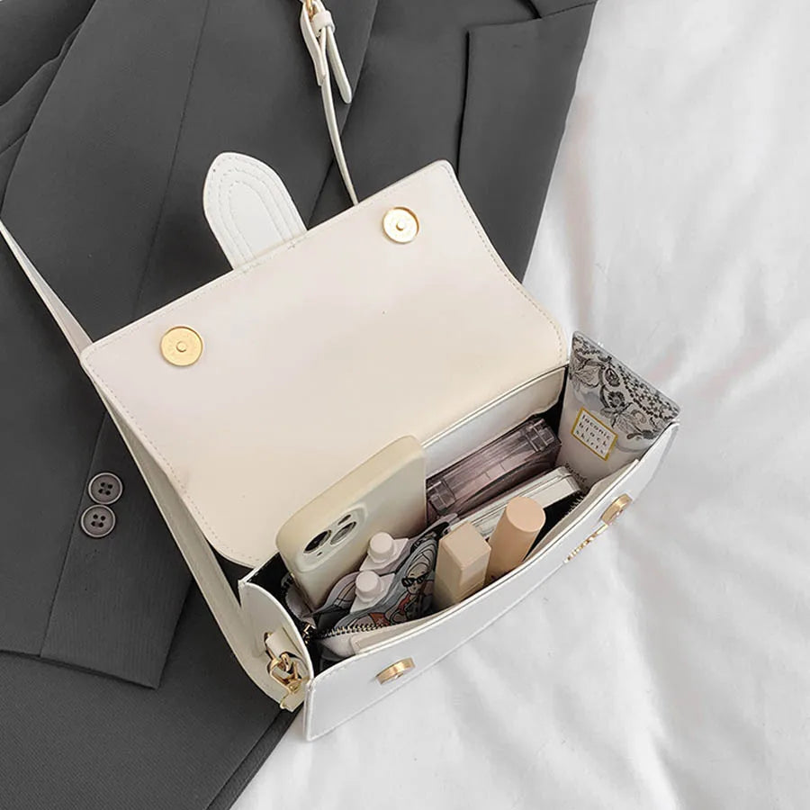 حقيبة كتف مفردة أنيقة ومتعددة الاستخدامات، حقيبة يد فاخرة، حقيبة يد صغيرة مربعة الشكل، مناسبة لربيع 2025