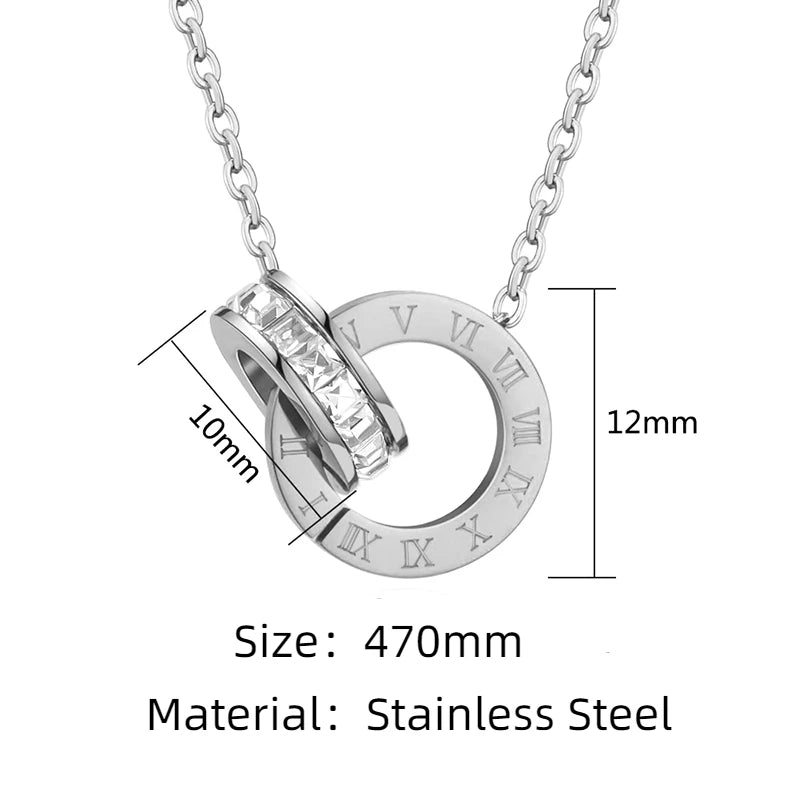 أقراط PAXA الكلاسيكية من الفولاذ المقاوم للصدأ والكريستال بأرقام رومانية للنساء، أنيقة وفاخرة، وحفلات الزفاف، هدية مجوهرات