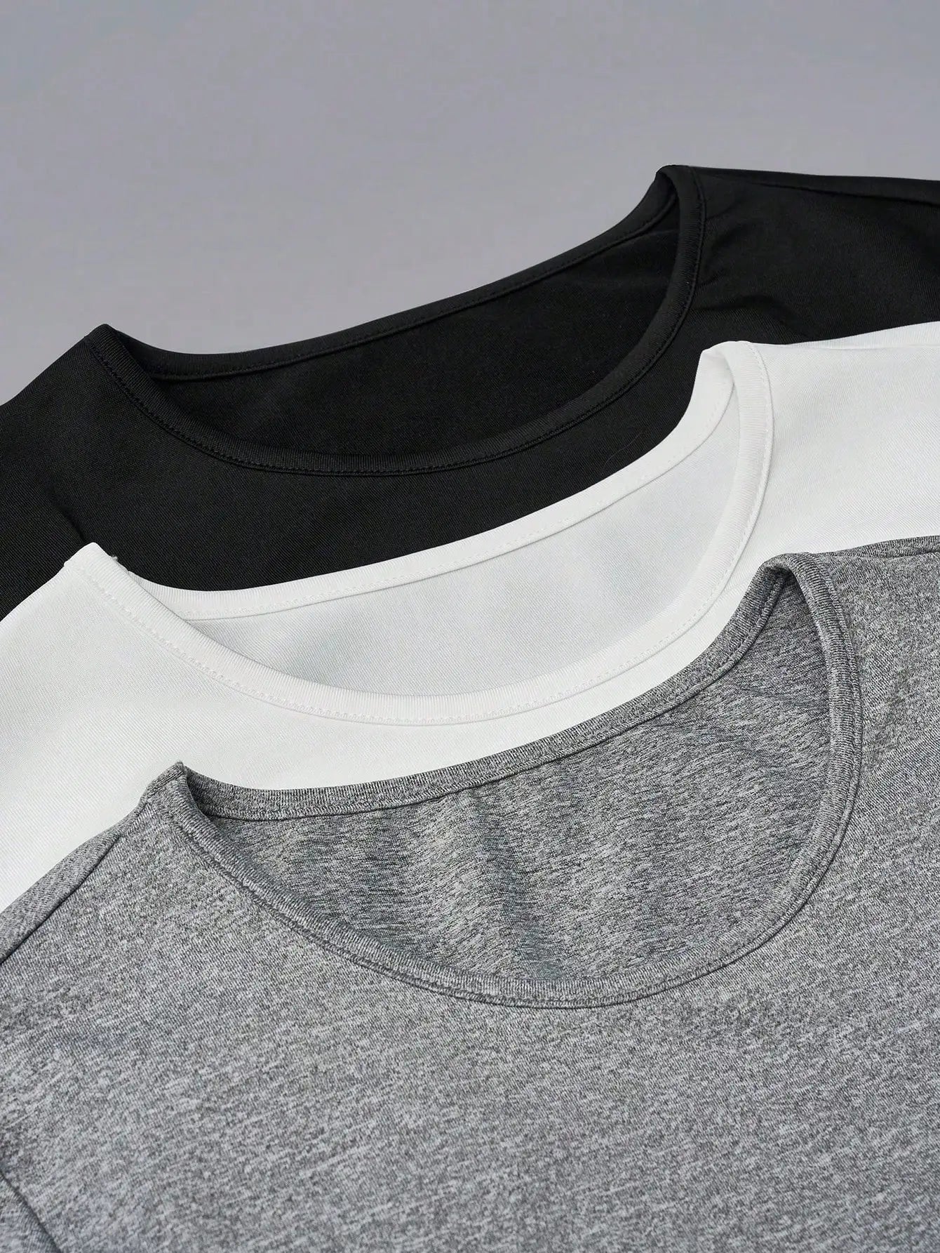 طقم تي شيرت نسائي مكون من 3 قطع برقبة دائرية وأكمام طويلة، بلوزات يومية كاجوال لجميع المواسم