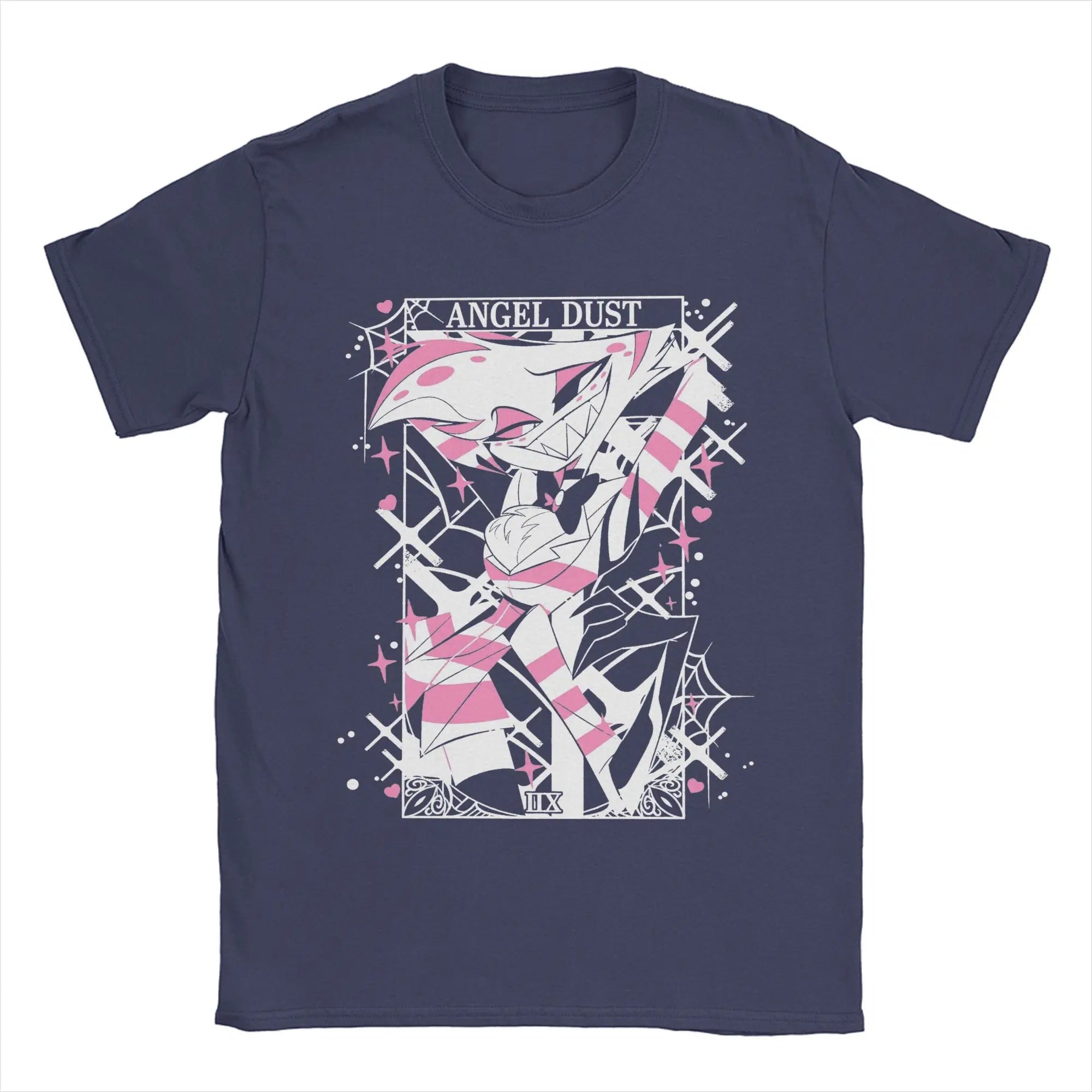 تي شيرت رجالي من Cool Angel Dust Hazbined Hoteled برقبة دائرية من القطن بنسبة 100% وأكمام قصيرة وملابس هدايا