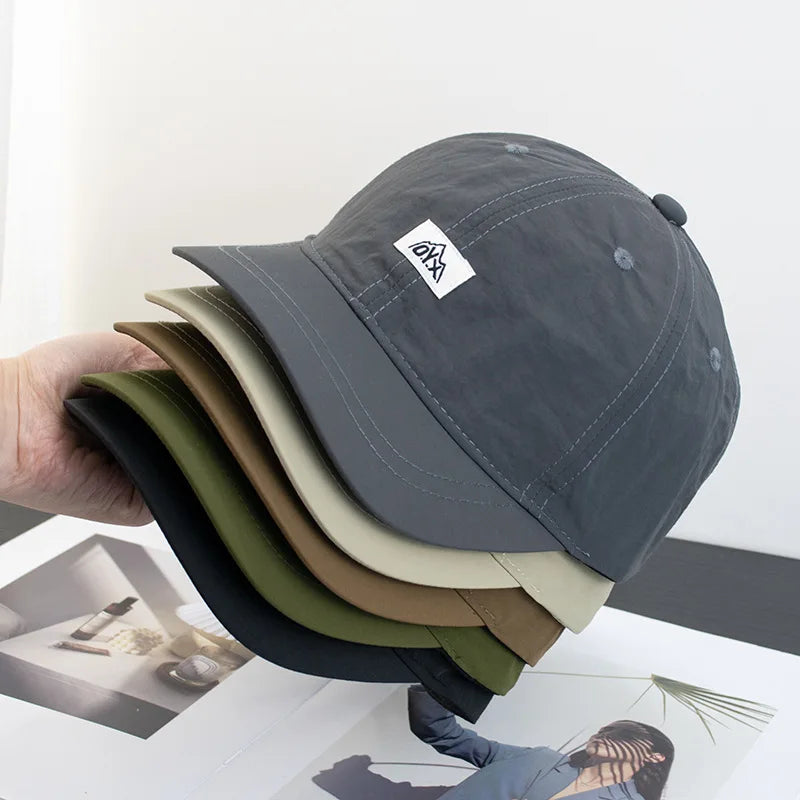 قبعة بيسبول صيفية رجالية سريعة الجفاف للرياضات الخارجية، ذات حافة رفيعة، من ماركة Sunade، قبعة أمريكية، قبعة Dubill، قبعة بوليستر كاجوال مزينة بحروف