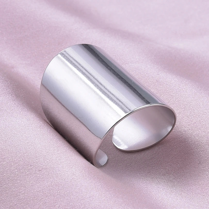 خواتم واسعة غير متساوية من الفولاذ المقاوم للصدأ للنساء والرجال، إكسسوارات، مجوهرات هندية، خاتم إصبع عتيق، هدية