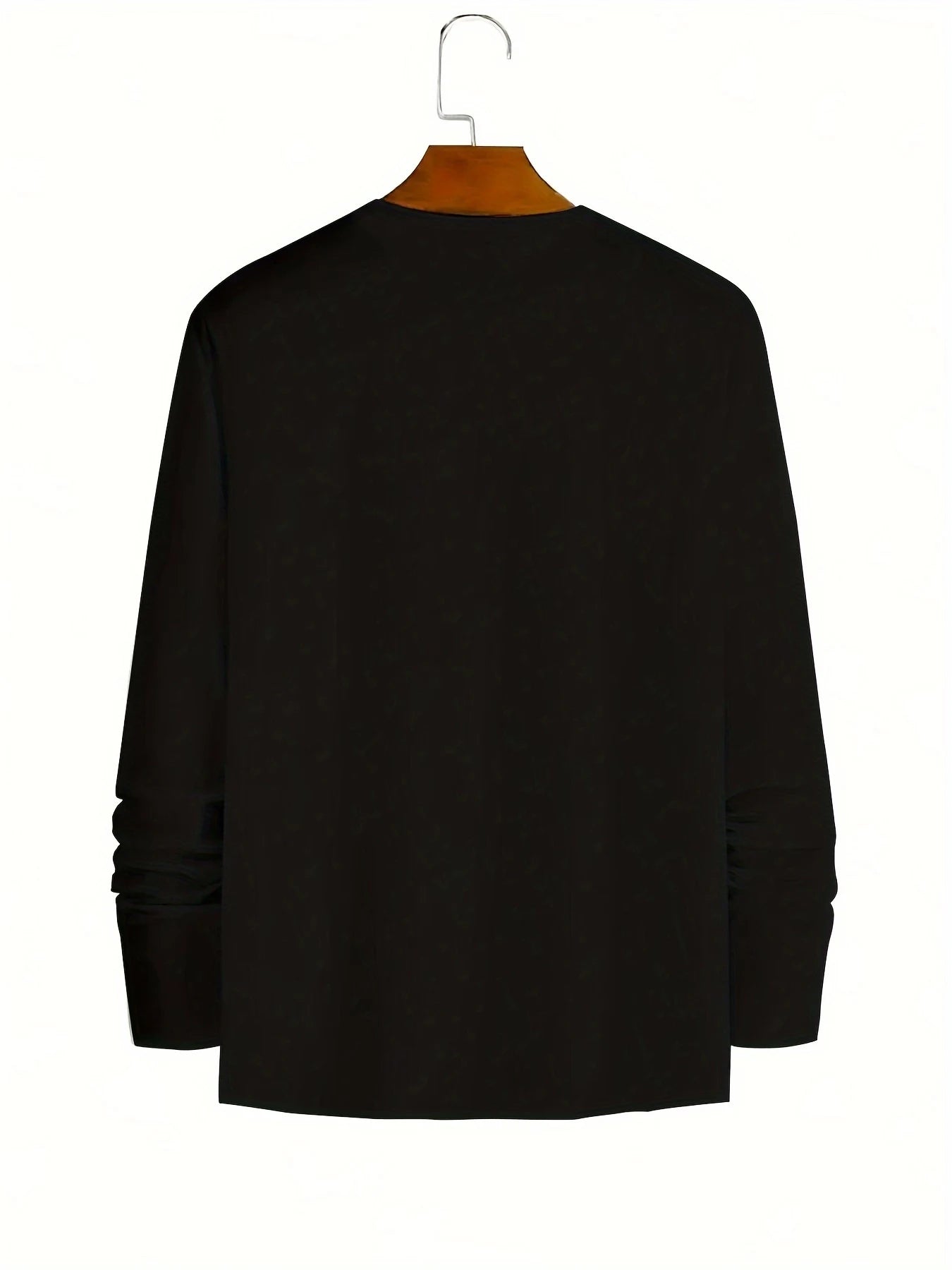 تيشيرت رجالي فضفاض بمقاسات كبيرة، مصنوع من القطن الخالص 100%، مريح وعصري، مناسب للارتداء اليومي والرياضي، مطبوع عليه حرف بوسطن، بياقة دائرية وأكمام طويلة.